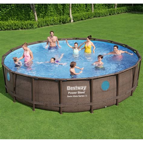 Piscine tubulaire ronde Power Steel SwimVista avec hublots